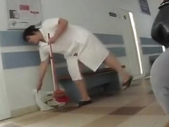 best of Cleaning lady boner cute gave