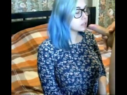 Buzz reccomend cute blue hair trap anal