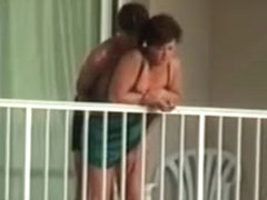 best of Couple lesbian voyeur balcony