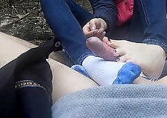 Scavenger recomended chinese public footjob handjob with