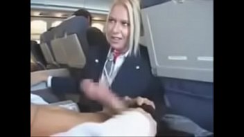 best of Attendant gives blowjob sexy flight