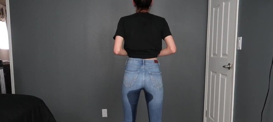 Ebony wetting jeans
