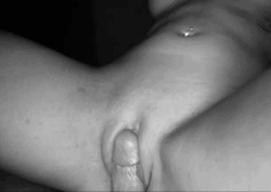 Playing with pussy insert cock